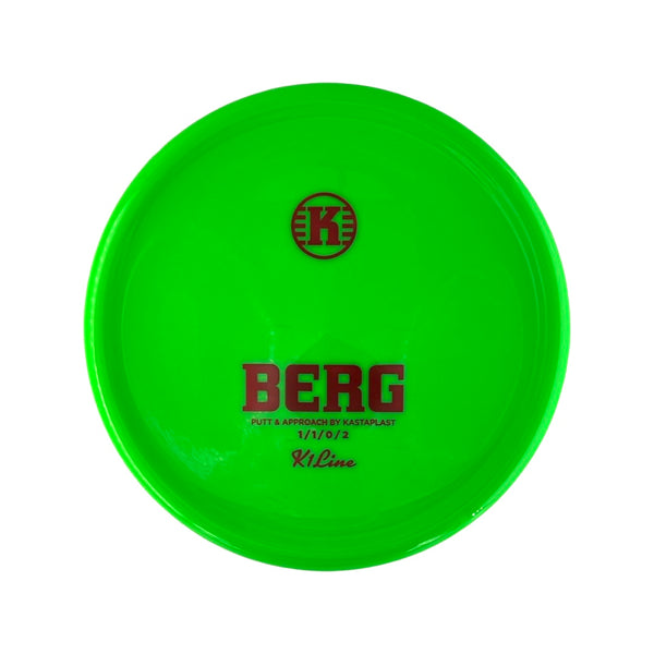 Kastaplast Berg K1 Plastic Poison Green with Red Stamp